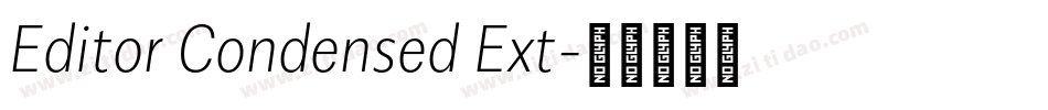 Editor Condensed Ext字体转换
